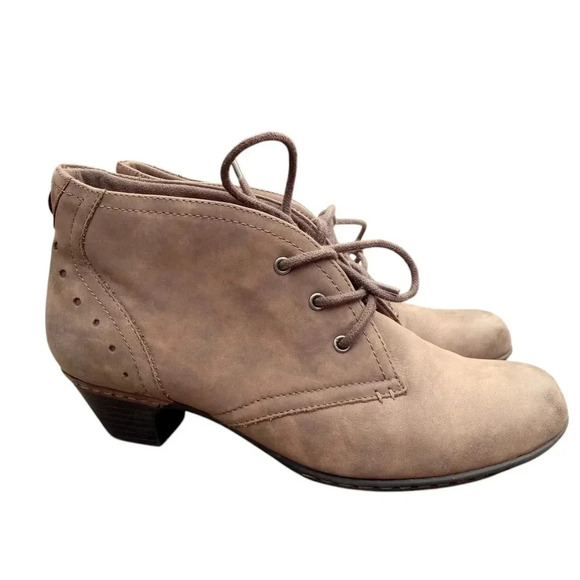 Rockport Shoes - Rockport Cobb Hill Aria Ankle Booties Size 7.5 M Suede Leather Lace-up